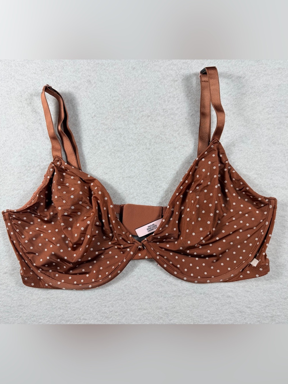 Victoria's Secret Brown Polka Dot Demi Unlined Underwire Bra 40DD